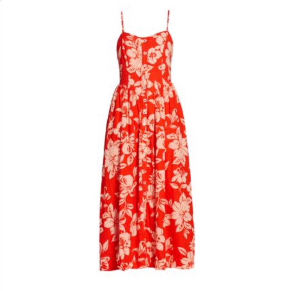 Free People Floral Halter Dress